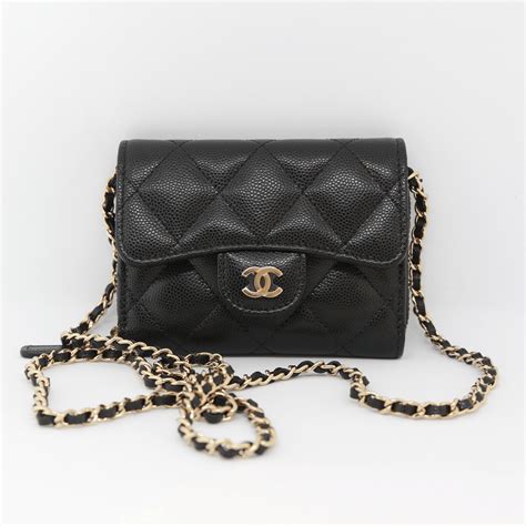 small chanel wallet with chain|Chanel crossbody wallet on chain.